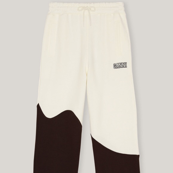 NWOT Ganni Software Wave Isoli Straight Leg Sweat Pants - Picture 2 of 3